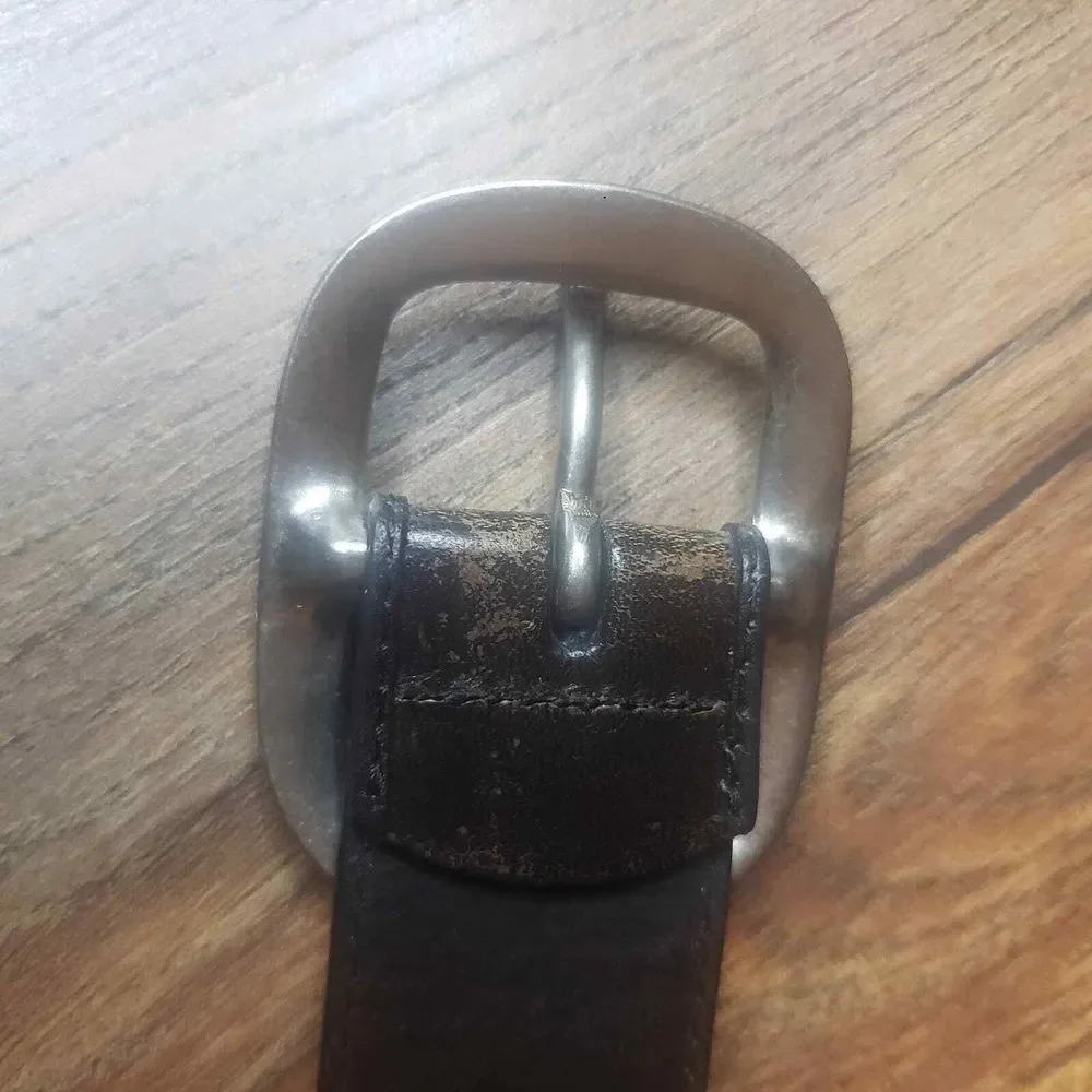 FOSSIL‎ womans genuine leather multi texture calf hair eclectic belt 33